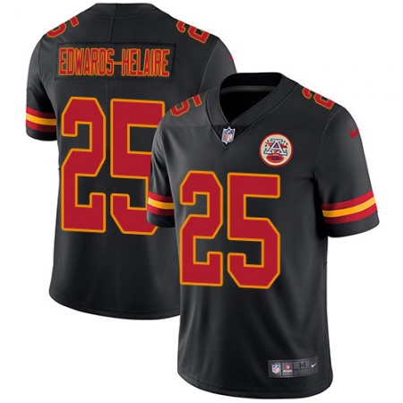Nike Chiefs #25 Clyde Edwards-Helaire Black Men's Stitched NFL Limited Rush Jersey