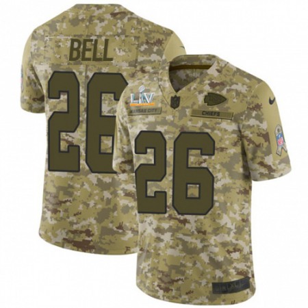 Nike Chiefs #26 Le'Veon Bell Camo Men's Super Bowl LV Bound Stitched NFL Limited 2018 Salute To Service Jersey