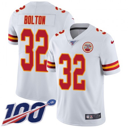 Nike Chiefs #32 Nick Bolton White Men's Stitched NFL 100th Season Vapor Limited Jersey