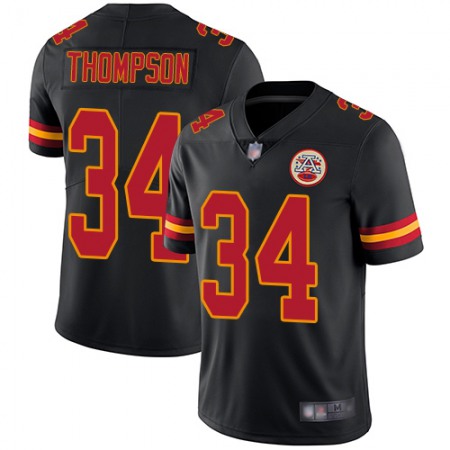 Nike Chiefs #34 Darwin Thompson Black Men's Stitched NFL Limited Rush Jersey