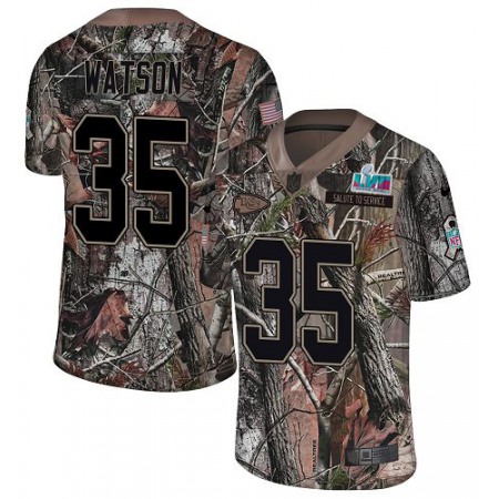 Nike Chiefs #35 Jaylen Watson Camo Super Bowl LVII Patch Men's Stitched NFL Limited Rush Realtree Jersey