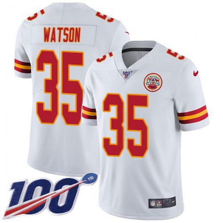 Nike Chiefs #35 Jaylen Watson White Men's Stitched NFL 100th Season Vapor Limited Jersey