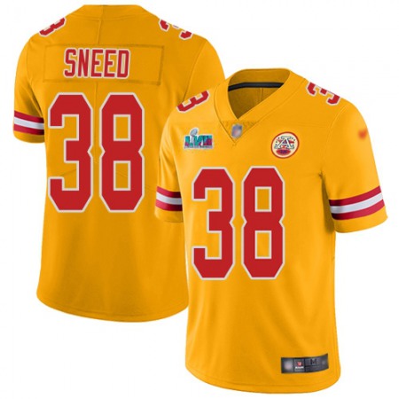 Nike Chiefs #38 L'Jarius Sneed Gold Super Bowl LVII Patch Men's Stitched NFL Limited Inverted Legend Jersey