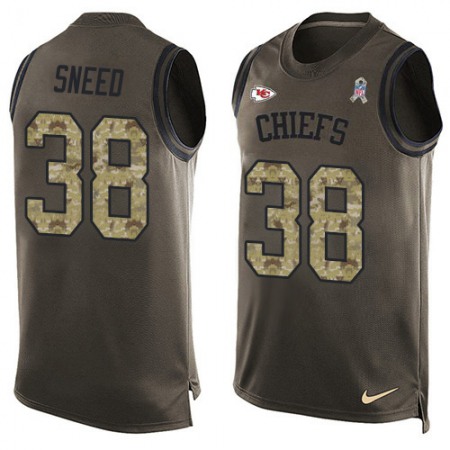 Nike Chiefs #38 L'Jarius Sneed Green Men's Stitched NFL Limited Salute To Service Tank Top Jersey