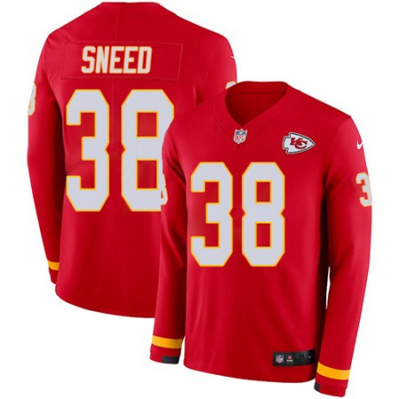 Nike Chiefs #38 L'Jarius Sneed Red Team Color Men's Stitched NFL Limited Therma Long Sleeve Jersey