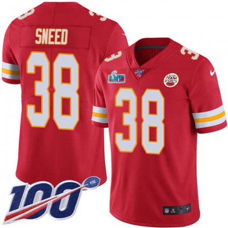 Nike Chiefs #38 L'Jarius Sneed Red Team Color Super Bowl LVII Patch Men's Stitched NFL 100th Season Vapor Limited Jersey