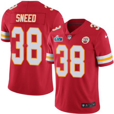 Nike Chiefs #38 L'Jarius Sneed Red Team Color Super Bowl LVII Patch Men's Stitched NFL Vapor Untouchable Limited Jersey