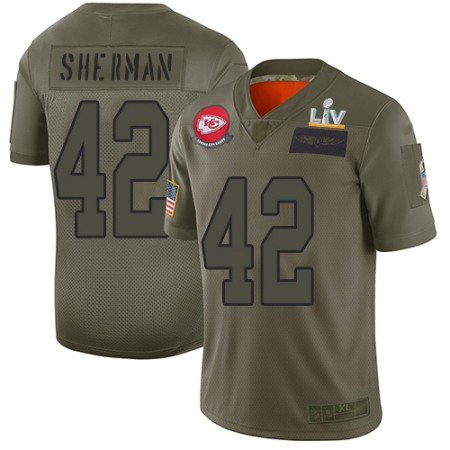 Nike Chiefs #42 Anthony Sherman Camo Men's Super Bowl LV Bound Stitched NFL Limited 2019 Salute To Service Jersey