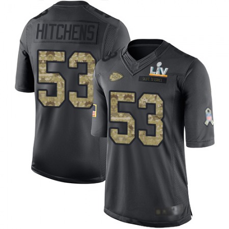 Nike Chiefs #53 Anthony Hitchens Black Men's Super Bowl LV Bound Stitched NFL Limited 2016 Salute to Service Jersey