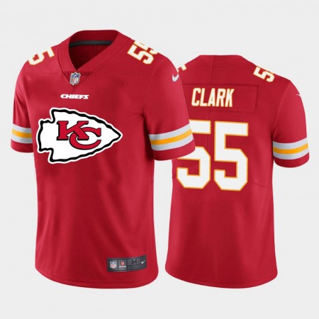 Kansas City Chiefs #55 Frank Clark Red Men's Nike Big Team Logo Player Vapor Limited NFL Jersey