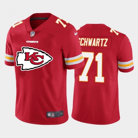 Kansas City Chiefs #71 Mitchell Schwartz Red Men's Nike Big Team Logo Player Vapor Limited NFL Jersey