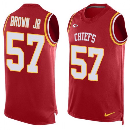 Nike Chiefs #57 Orlando Brown Jr. Red Team Color Men's Stitched NFL Limited Tank Top Jersey