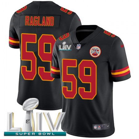 Nike Chiefs #59 Reggie Ragland Black Super Bowl LIV 2020 Men's Stitched NFL Limited Rush Jersey