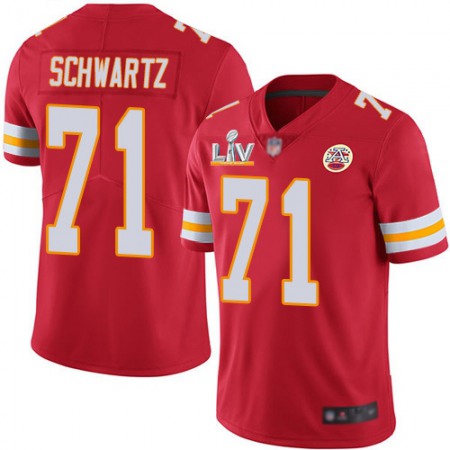 Nike Chiefs #71 Mitchell Schwartz Red Team Color Men's Super Bowl LV Bound Stitched NFL Vapor Untouchable Limited Jersey