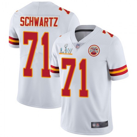 Nike Chiefs #71 Mitchell Schwartz White Men's Super Bowl LV Bound Stitched NFL Vapor Untouchable Limited Jersey