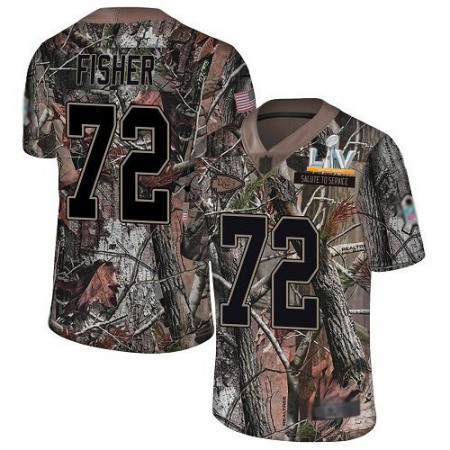 Nike Chiefs #72 Eric Fisher Camo Men's Super Bowl LV Bound Stitched NFL Limited Rush Realtree Jersey