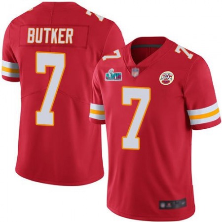 Nike Chiefs #7 Harrison Butker Red Team Color Super Bowl LVII Patch Men's Stitched NFL Vapor Untouchable Limited Jersey