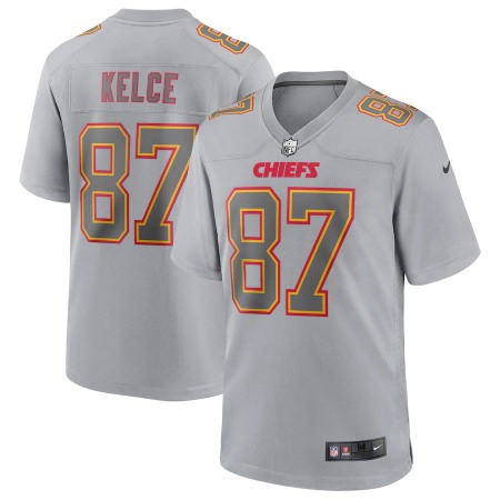 Kansas City Chiefs #87 Travis Kelce Nike Men's Gray Atmosphere Fashion Game Jersey