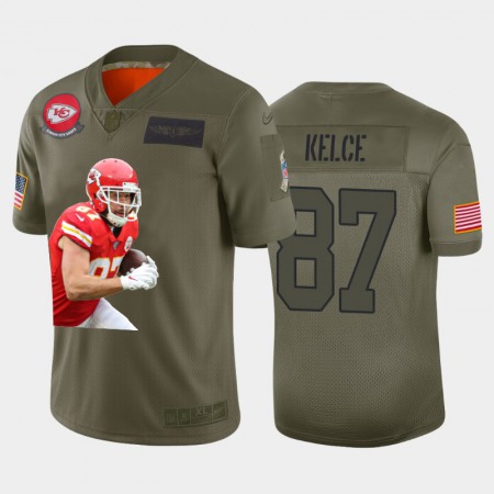 Kansas City Chiefs #87 Travis Kelce Nike Team Hero 1 Vapor Limited NFL Jersey Camo