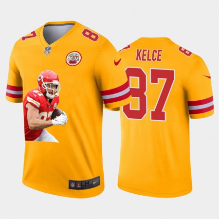 Kansas City Chiefs #87 Travis Kelce Nike Team Hero 1 Vapor Limited NFL Jersey Yellow