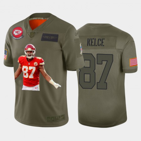 Kansas City Chiefs #87 Travis Kelce Nike Team Hero 2 Vapor Limited NFL Jersey Camo