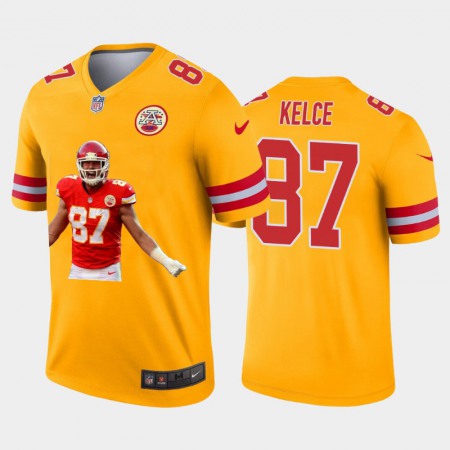 Kansas City Chiefs #87 Travis Kelce Nike Team Hero 2 Vapor Limited NFL Jersey Yellow