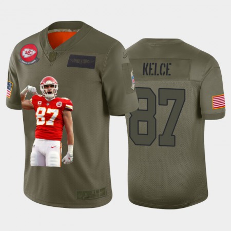 Kansas City Chiefs #87 Travis Kelce Nike Team Hero 3 Vapor Limited NFL Jersey Camo