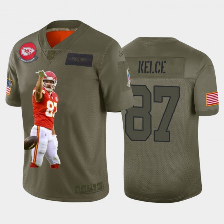 Kansas City Chiefs #87 Travis Kelce Nike Team Hero 4 Vapor Limited NFL Jersey Camo