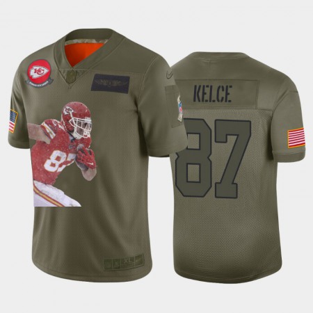 Kansas City Chiefs #87 Travis Kelce Nike Team Hero 5 Vapor Limited NFL Jersey Camo