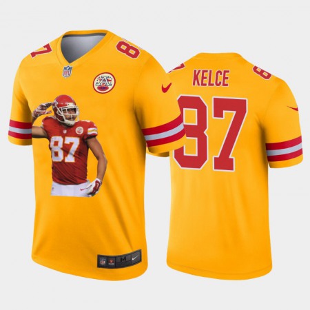 Kansas City Chiefs #87 Travis Kelce Nike Team Hero 8 Vapor Limited NFL Jersey Yellow
