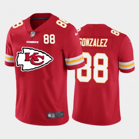 Kansas City Chiefs #88 Tony Gonzalez Red Men's Nike Big Team Logo Player Vapor Limited NFL Jersey