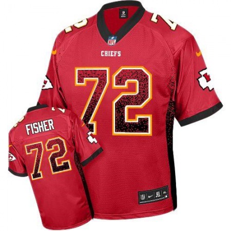 Nike Chiefs #72 Eric Fisher Red Team Color Men's Stitched NFL Elite Drift Fashion Jersey