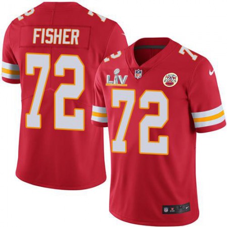 Nike Chiefs #72 Eric Fisher Red Team Color Men's Super Bowl LV Bound Stitched NFL Vapor Untouchable Limited Jersey