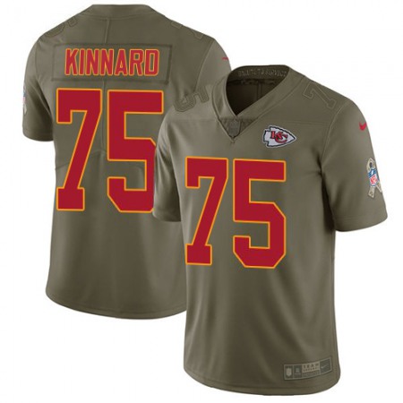 Nike Chiefs #75 Darian Kinnard Olive Men's Stitched NFL Limited 2017 Salute to Service Jersey