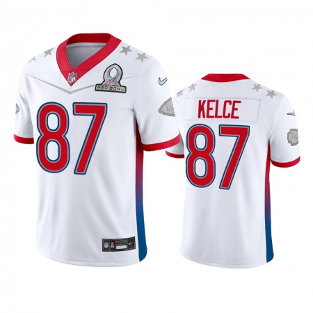 Nike Chiefs #87 Travis Kelce Men's NFL 2022 AFC Pro Bowl Game Jersey White