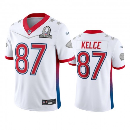 Nike Chiefs #87 Travis Kelce Men's NFL 2022 AFC Pro Bowl Game Jersey White