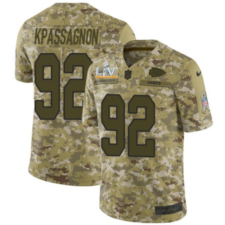 Nike Chiefs #92 Tanoh Kpassagnon Camo Men's Super Bowl LV Bound Stitched NFL Limited 2018 Salute To Service Jersey