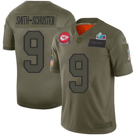 Nike Chiefs #9 JuJu Smith-Schuster Camo Super Bowl LVII Patch Men's Stitched NFL Limited 2019 Salute To Service Jersey