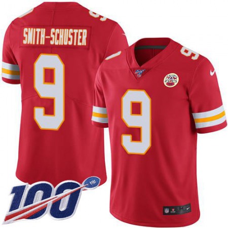 Nike Chiefs #9 JuJu Smith-Schuster Red Team Color Men's Stitched NFL 100th Season Vapor Limited Jersey