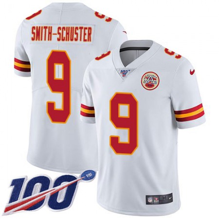 Nike Chiefs #9 JuJu Smith-Schuster White Men's Stitched NFL 100th Season Vapor Limited Jersey