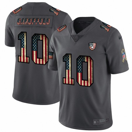 Las Vegas Raiders #10 Jimmy Garoppolo 2018 Salute To Service Nike Retro USA Flag Limited NFL Jersey