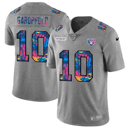 Las Vegas Raiders #10 Jimmy Garoppolo Men's Nike Multi-Color 2020 NFL Crucial Catch NFL Jersey Greyheather