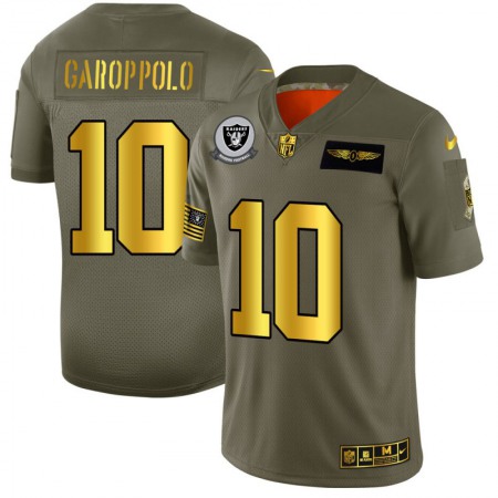 Las Vegas Raiders #10 Jimmy Garoppolo Olive Nike 2021 Salute To Service Limited Player Jersey