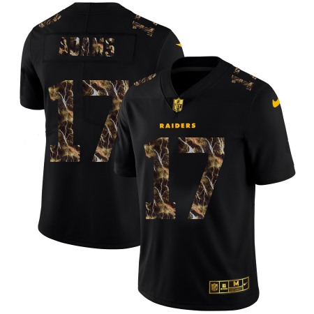 Las Vegas Raiders #17 Davante Adams Men's Black Nike Flocked Lightning Vapor Limited NFL Jersey