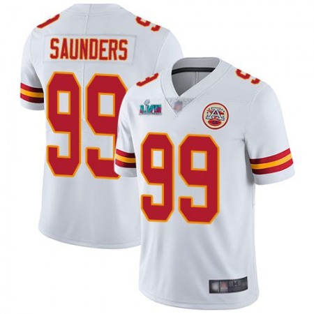 Nike Chiefs #99 Khalen Saunders White Super Bowl LVII Patch Men's Stitched NFL Vapor Untouchable Limited Jersey