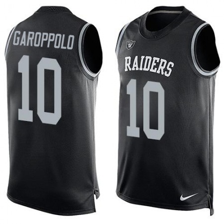 Nike Raiders #10 Jimmy Garoppolo Black Team Color Men's Stitched NFL Limited Tank Top Jersey