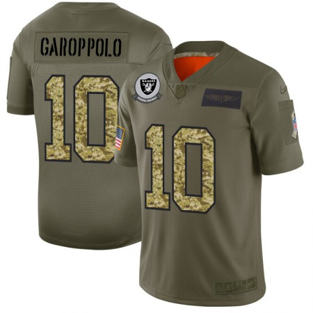 Nike Raiders #10 Jimmy Garoppolo Men's Nike 2019 Olive Camo Salute To Service Limited NFL Jersey