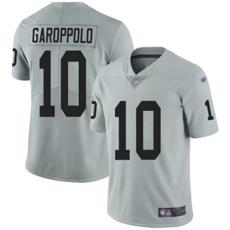 Nike Raiders #10 Jimmy Garoppolo Silver Men's Stitched NFL Limited Inverted Legend Jersey