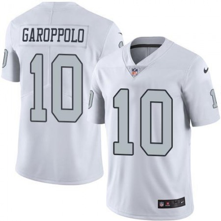 Nike Raiders #10 Jimmy Garoppolo White Men's Stitched NFL Limited Rush Jersey