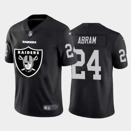Las Vegas Raiders #24 Johnathan Abram Black Men's Nike Big Team Logo Vapor Limited NFL Jersey